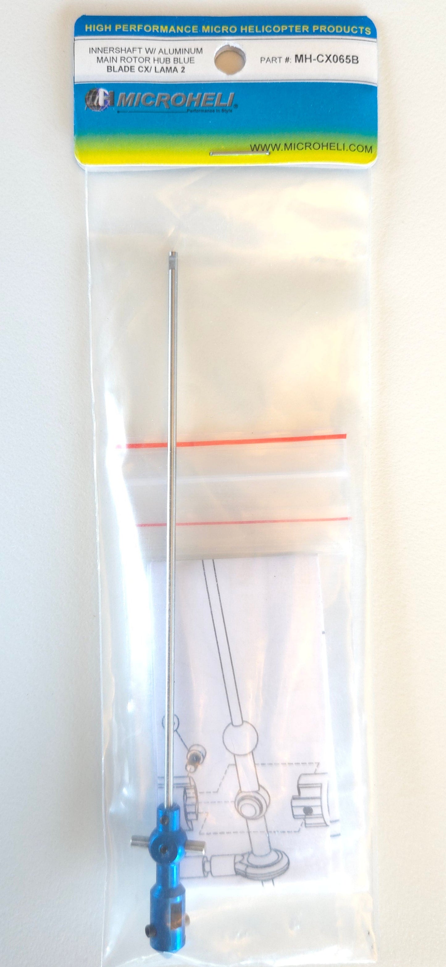 Microheli Inner Shaft W/Head/Hub (CX) MH-CX065B