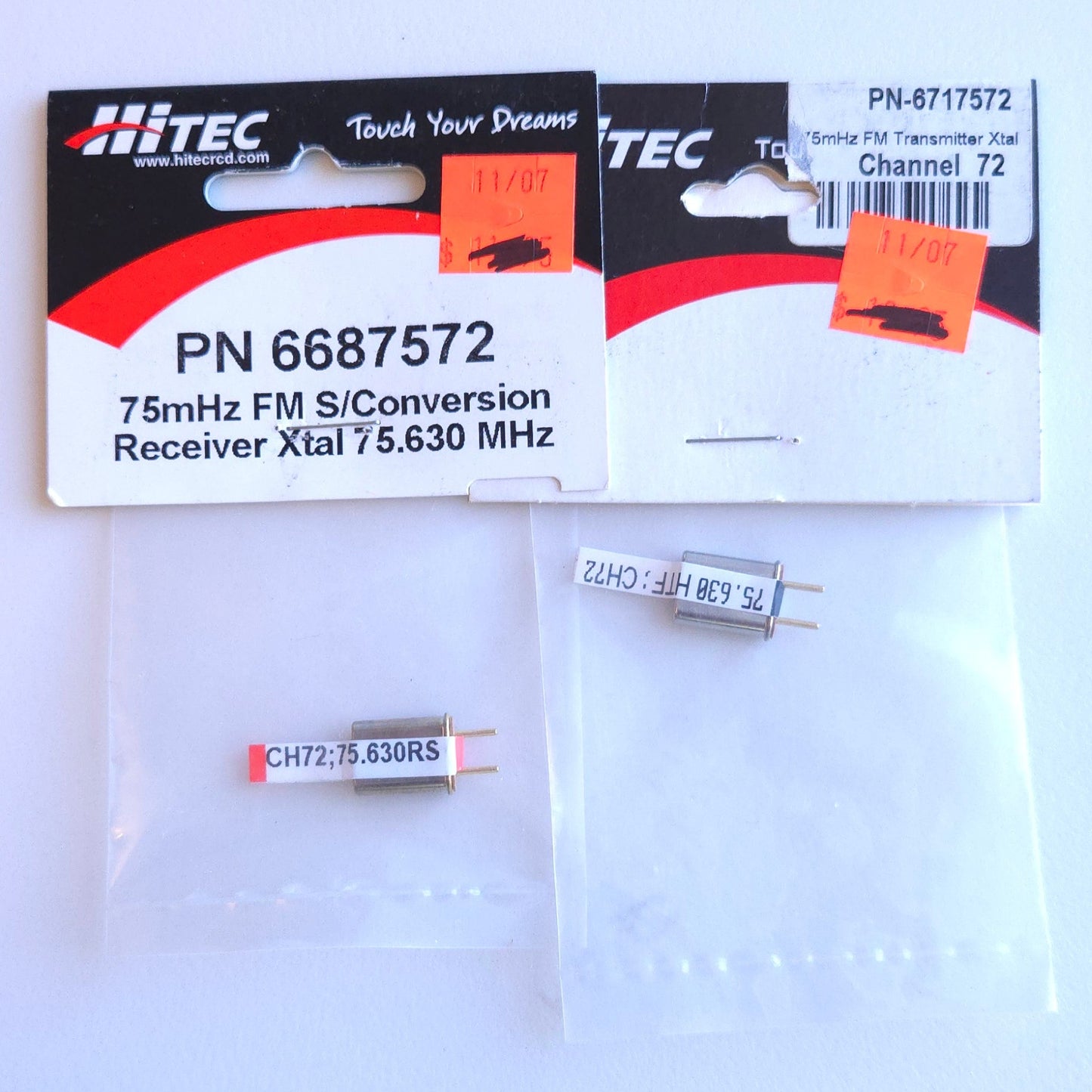 HiTec PN-6687572 PN-6717572 FM Crystal set 75.630 MHZ