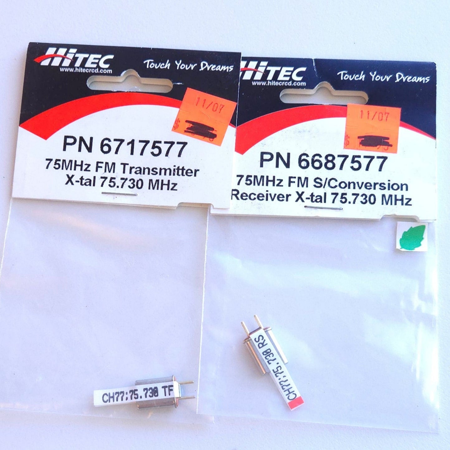 HiTec PN-6717577 PN-6687577 FM Crystal set 75.730 MHZ
