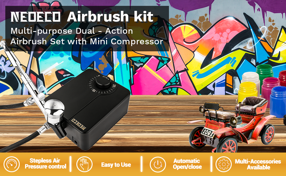 Neoeco 30PSI Dual-Action Multi-Function Airbrush System