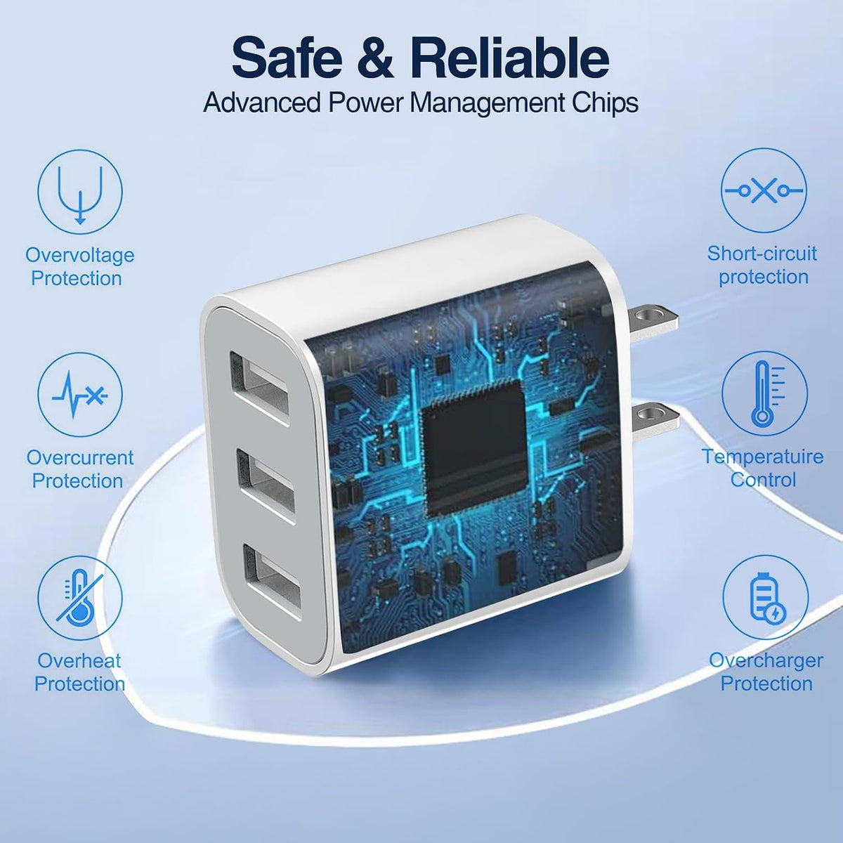 3 port USB Wall Plug
