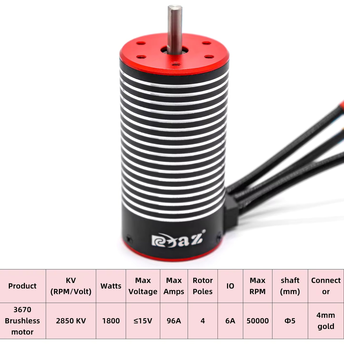 3670 2850KV Brushless motor