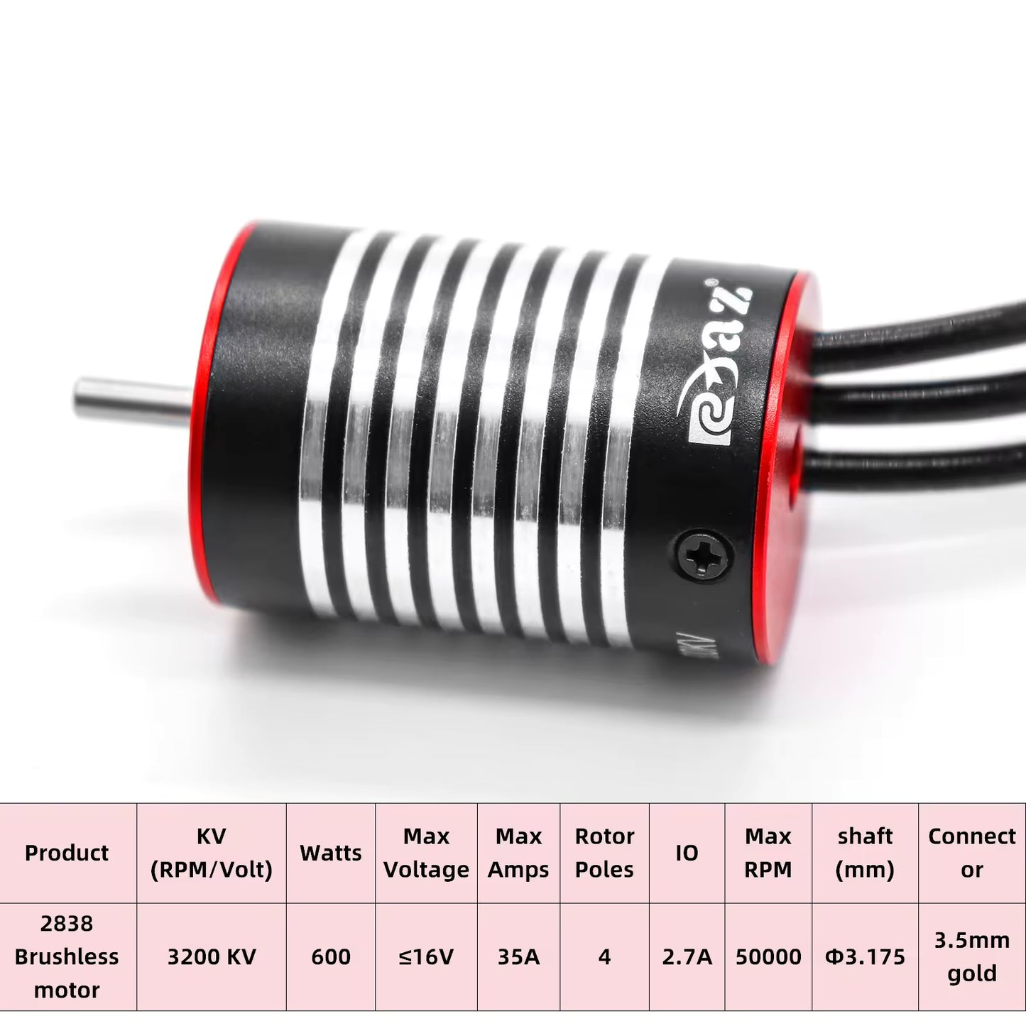 2838 3200KV Brushless motor