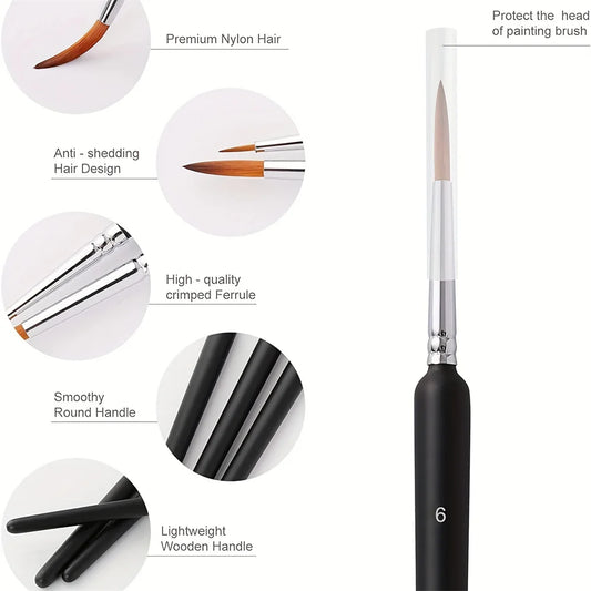 Miniature paint brush set 10 pcs