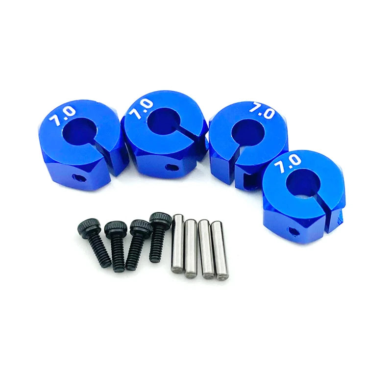 Captured Aluminum Wheel Hex 12mm 5mm bore 7mm offset