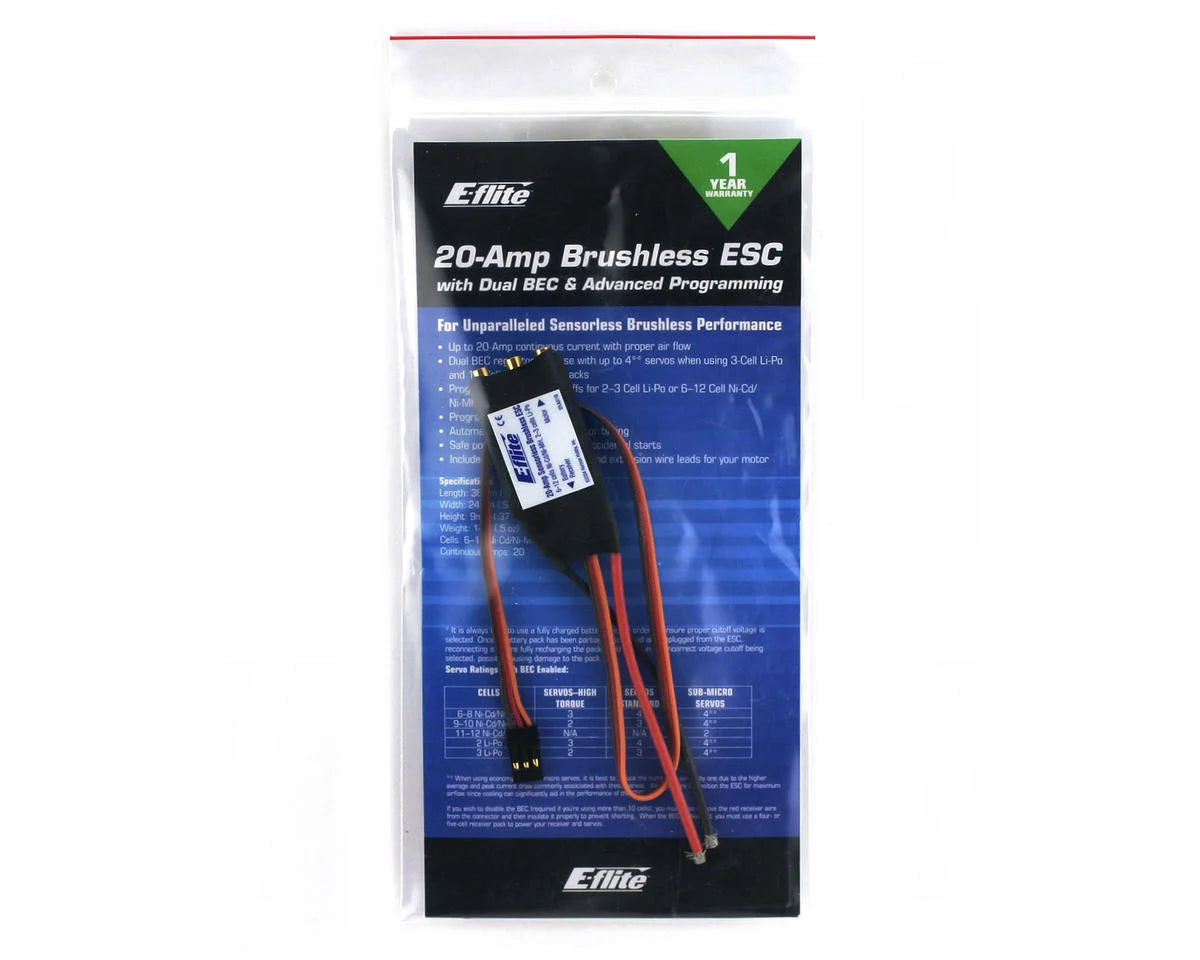 E-flite 20A Brushless ESC (V2) EFLA311B