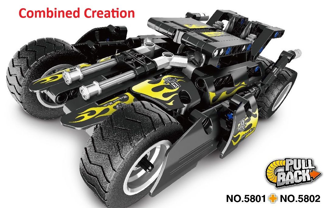 iM.Master Pull back motorcycle -183 Pieces (can combine with 5802)