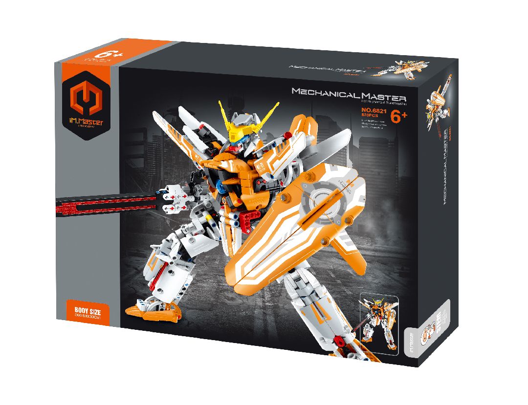 iM.Master Building Block Mech Warrior - Orange - 833 Pieces