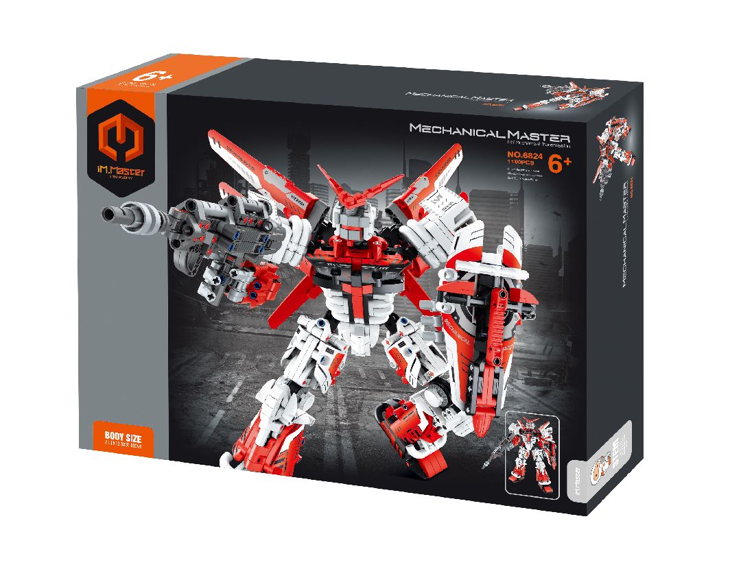 iM.Master Building Block Mech Warrior - Red - 1100 Pieces
