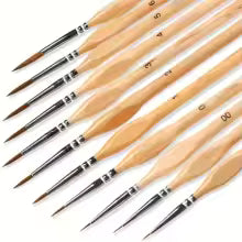 Miniature paint brush set 10 pcs