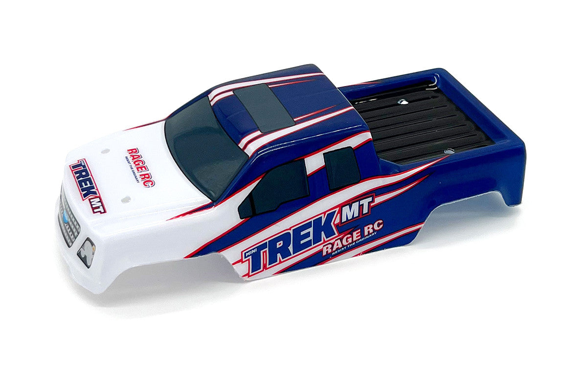 Rage Mini Trek Monster Truck Blue Printed Body, C2495