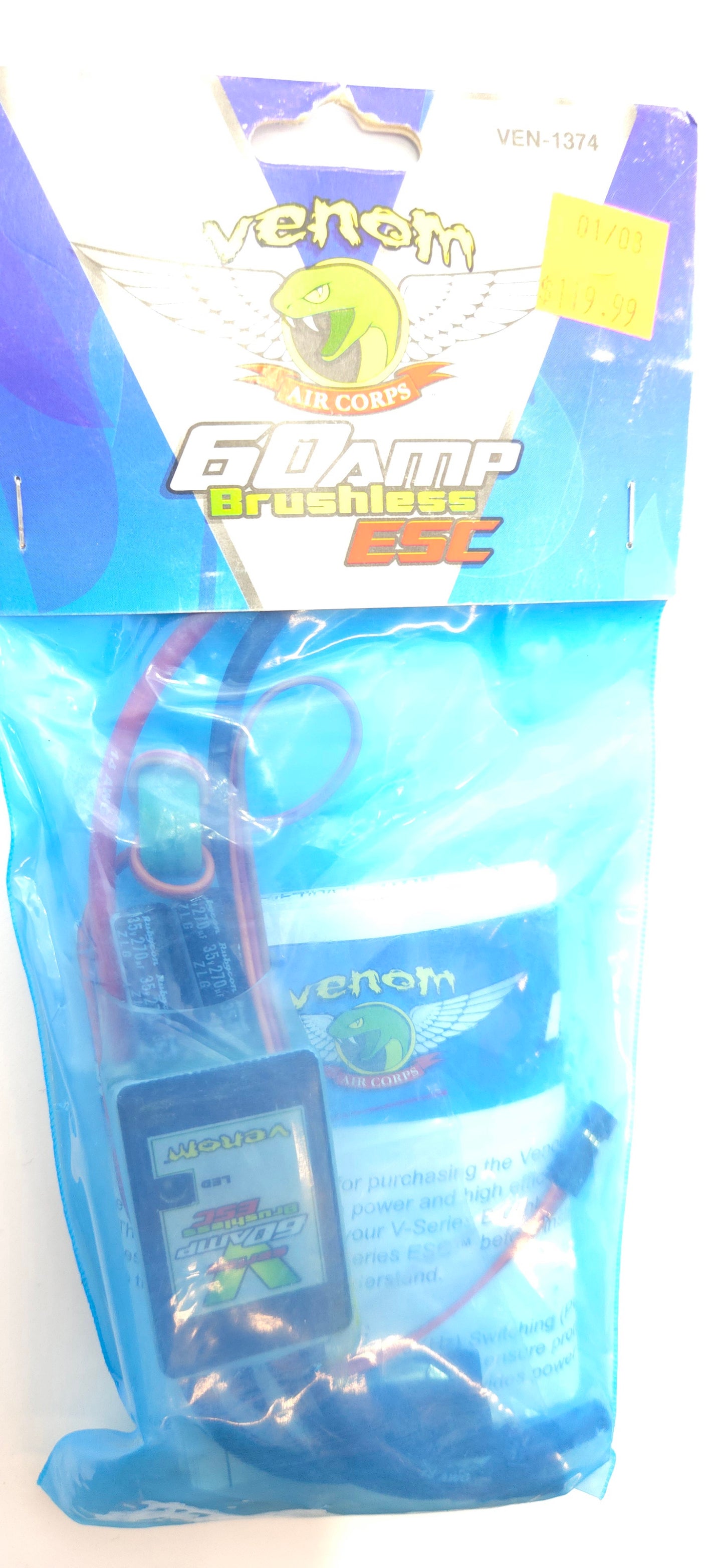 Venom 60 Amp Brusless Esc VEN-1374