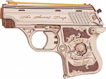ROELQ502 3D Wooden Puzzle Mini Gun