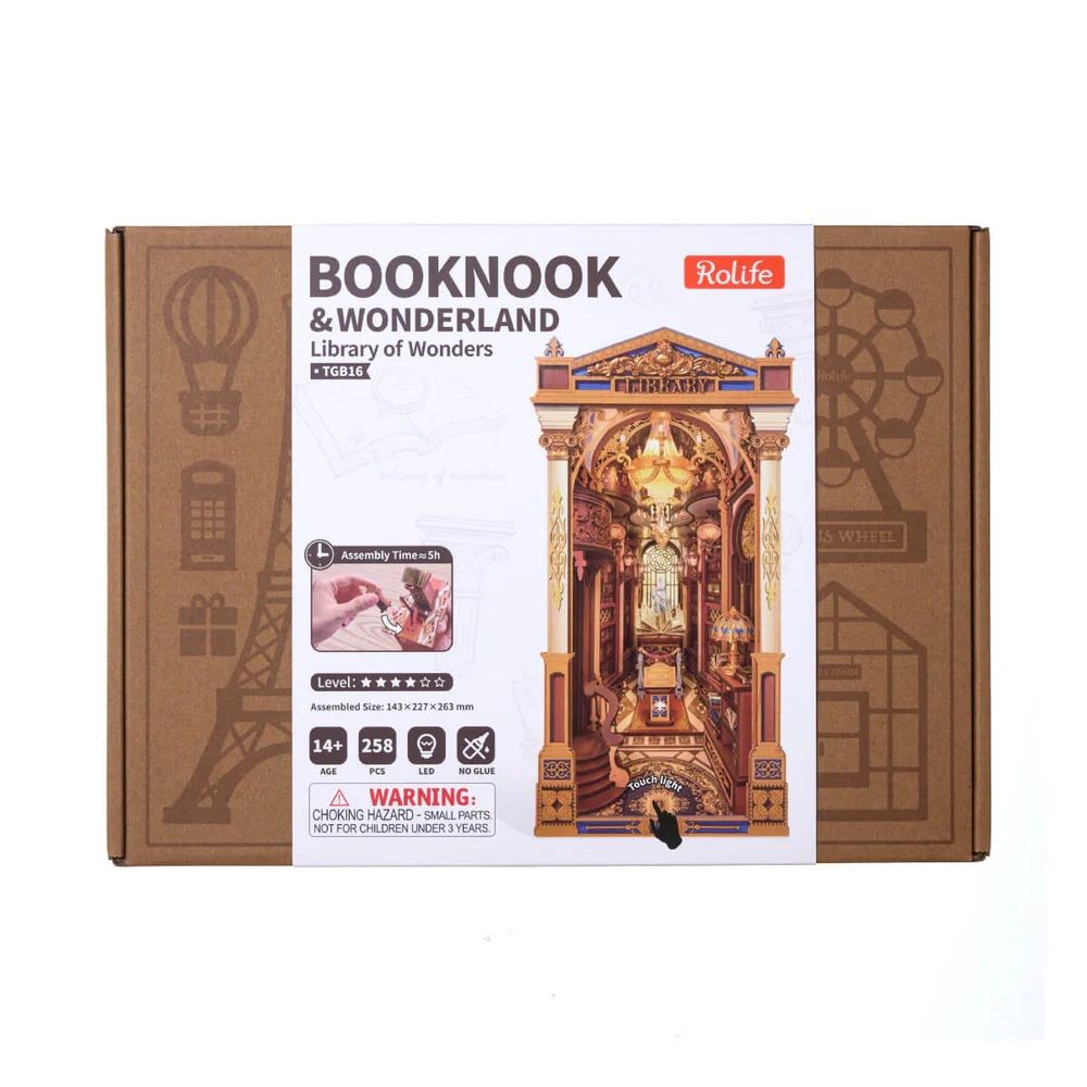 Rolife Library of Wonders DIY Book Nook Shelf Insert Kit ROETGB16