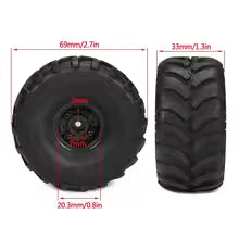 TRX4M SCX24 Monster truck tires and wheels