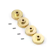 Brass Wheel Weights 7mm Hex 1/24 Crawler SCX24