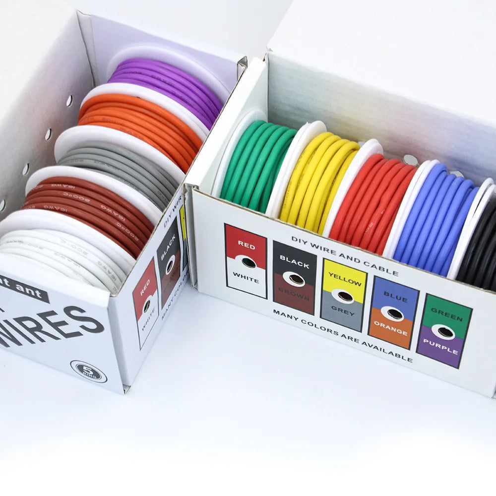 Silicone Wire, 22AWG 5x5M 5 Colors