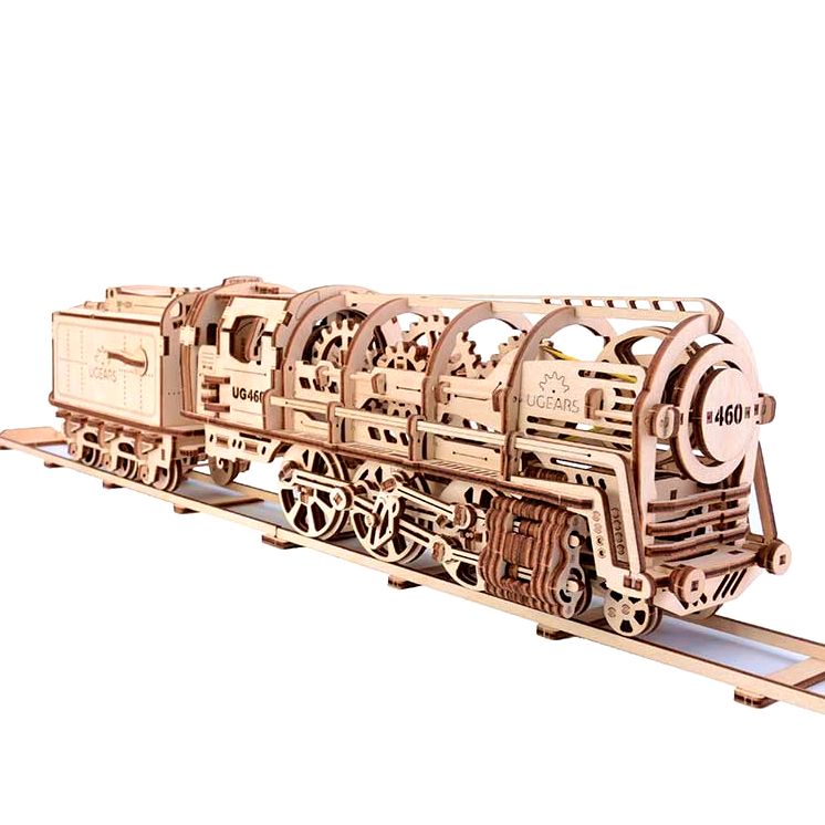 UGears Locomotive and Rails