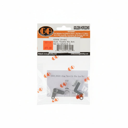 GH 02604 (Silver) ALum. Throttle Mix Arm Set Fits Savage X