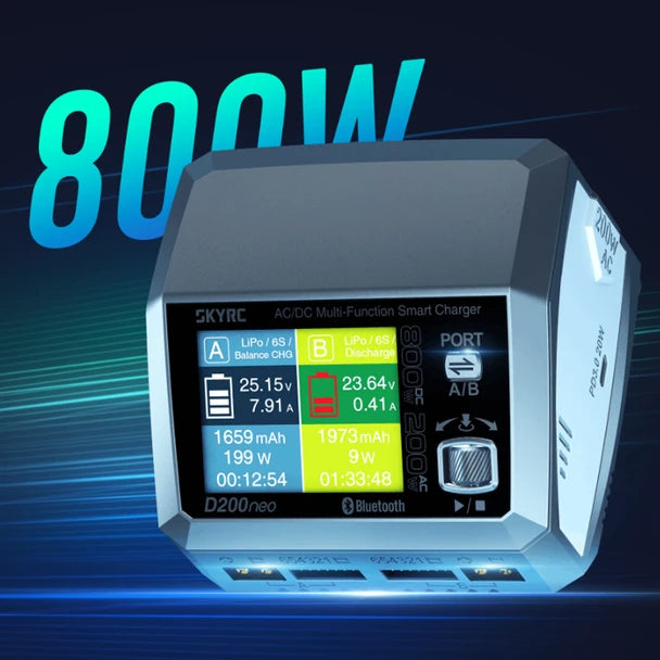 SkyRC D200 NEO AC/DC Smart Charger (6S/20A/AC-200W/DC-800W)