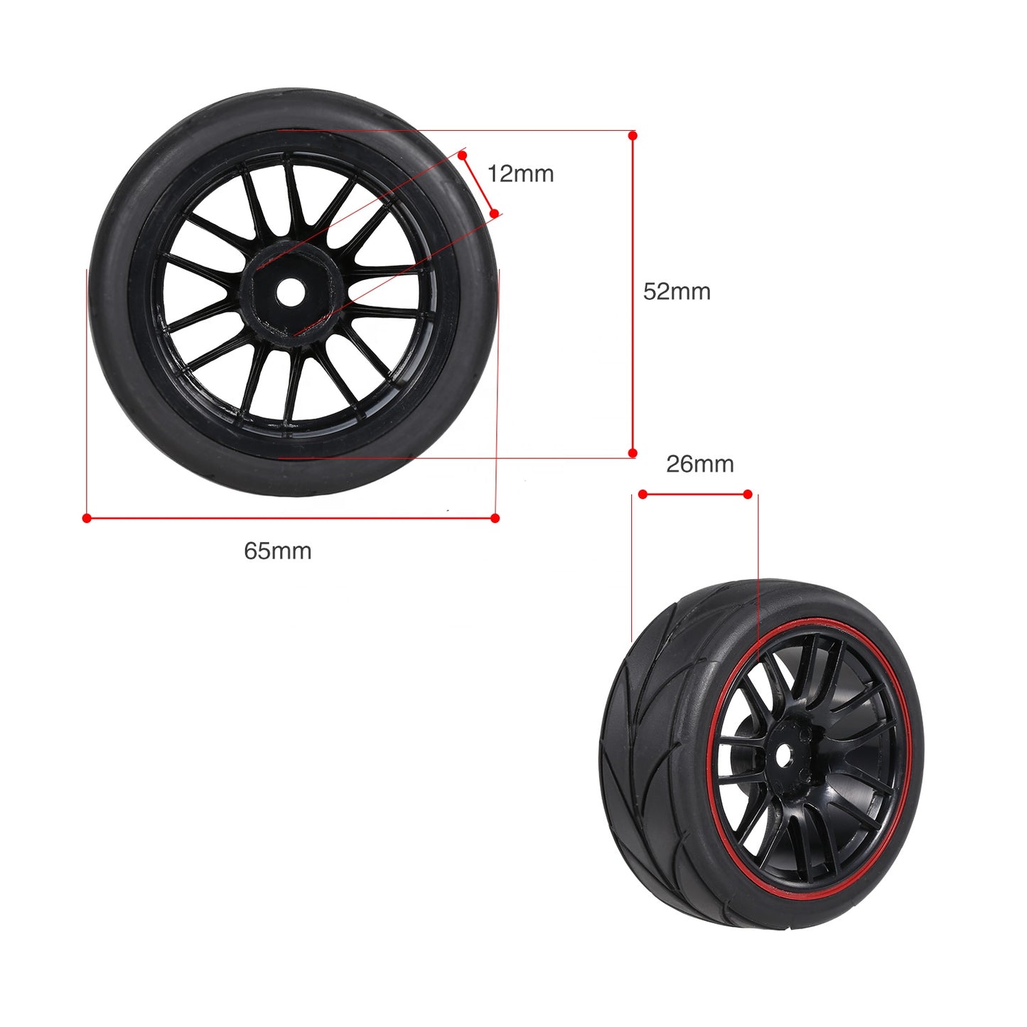1/10 On Road Touring Car tires and rims