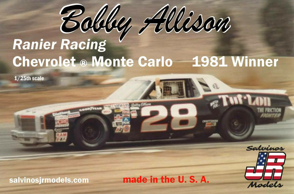 Bobby Allison #28 Tuflon Monte Carlo 1981 Salvinos JR Models | No. BAMC1981R | 1:25