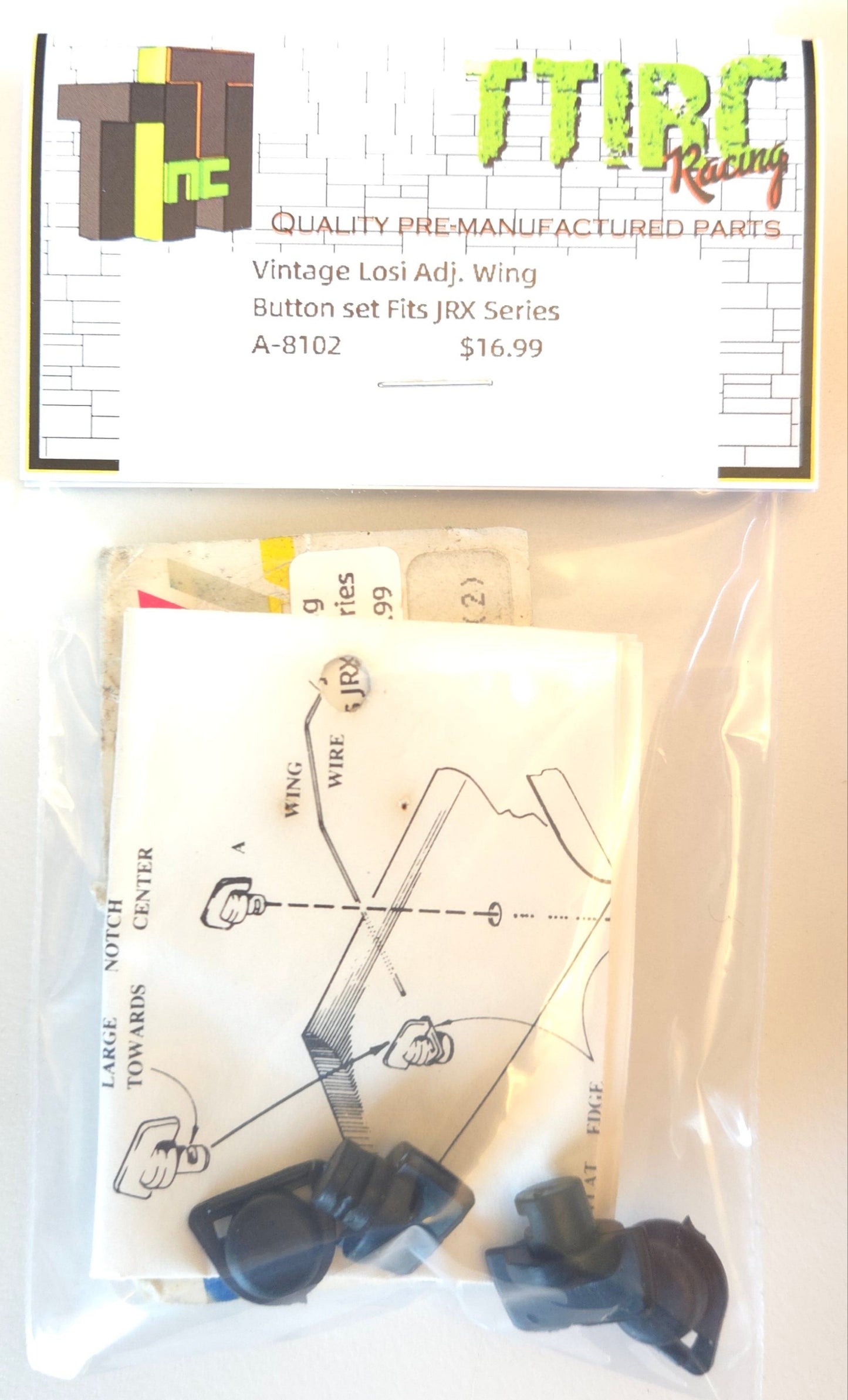 Vintage Losi Adj. Wing Button set A-8102