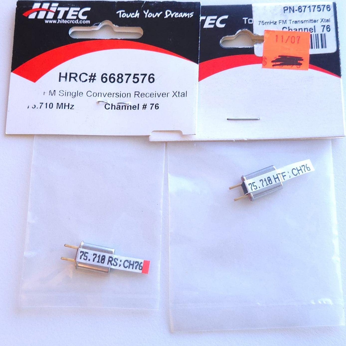 HiTec PN-6687576 PN-6717576 FM Crystal set 75.710 MHZ