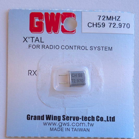GWS CH 59 72.970 Receiver Crystal 72 MHZ
