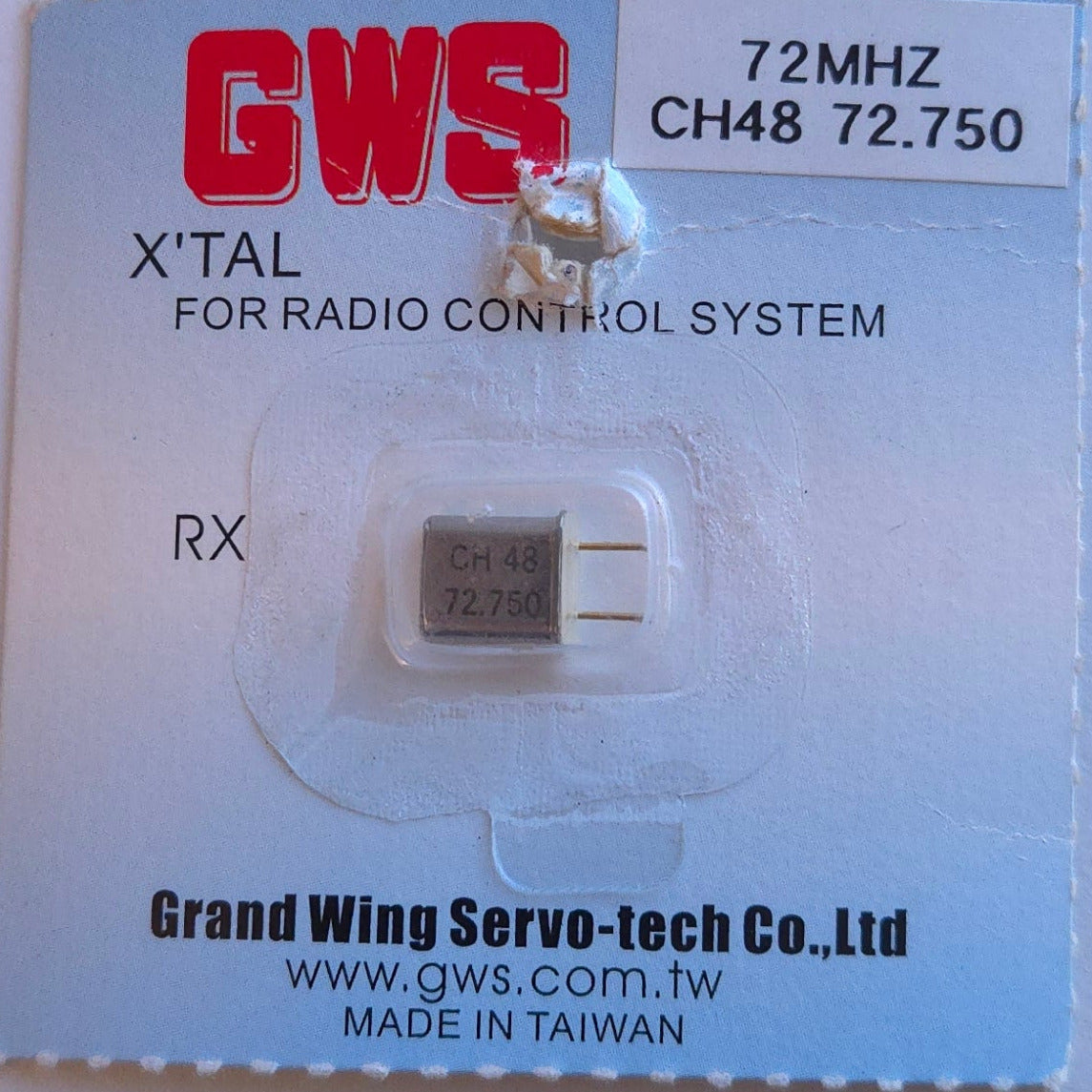 GWS CH 48 72.750 Receiver Crystal 72 MHZ