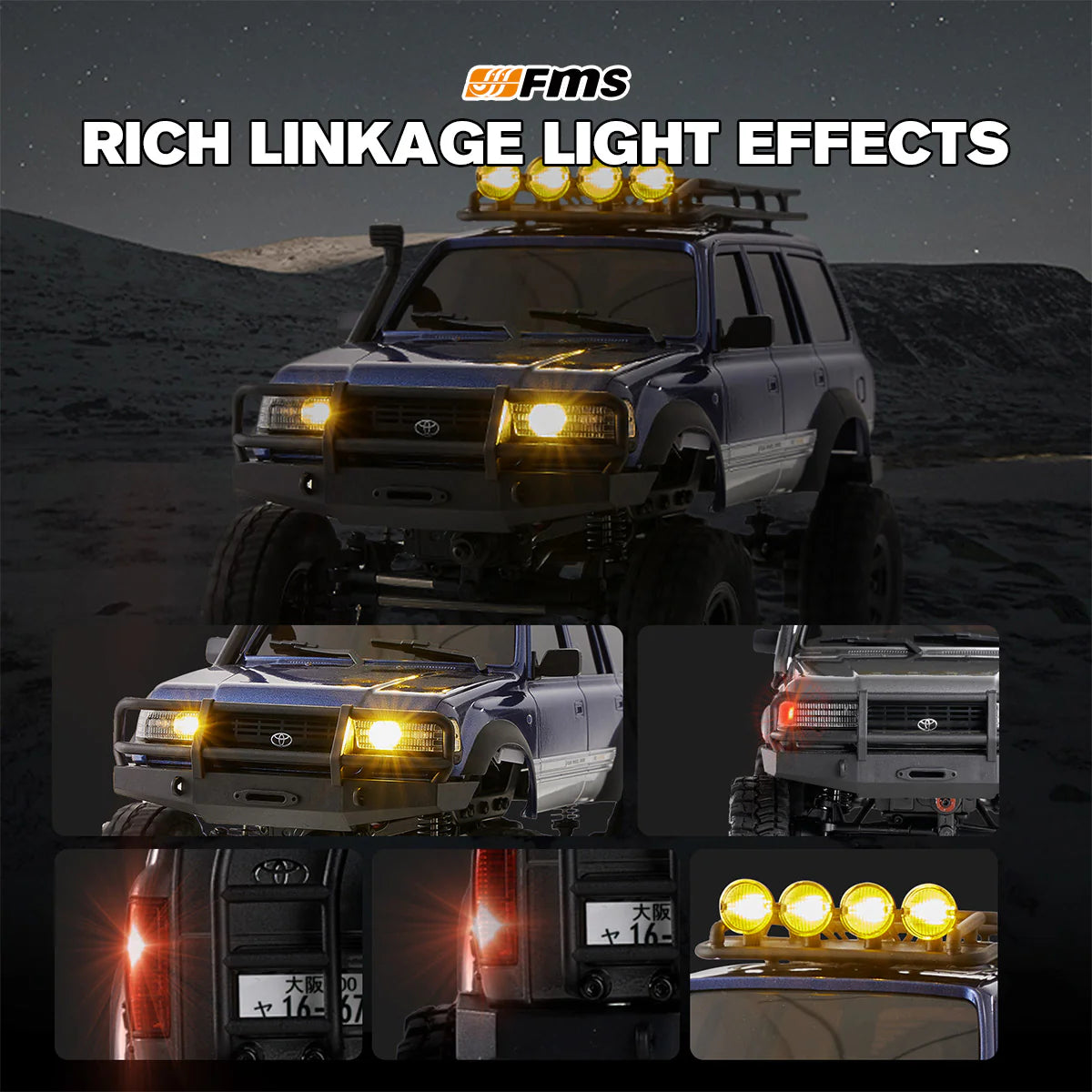 FMS 1:18 FCX18S LC80 Toyota Land Cruiser 80 S V2 RTR (Blue)