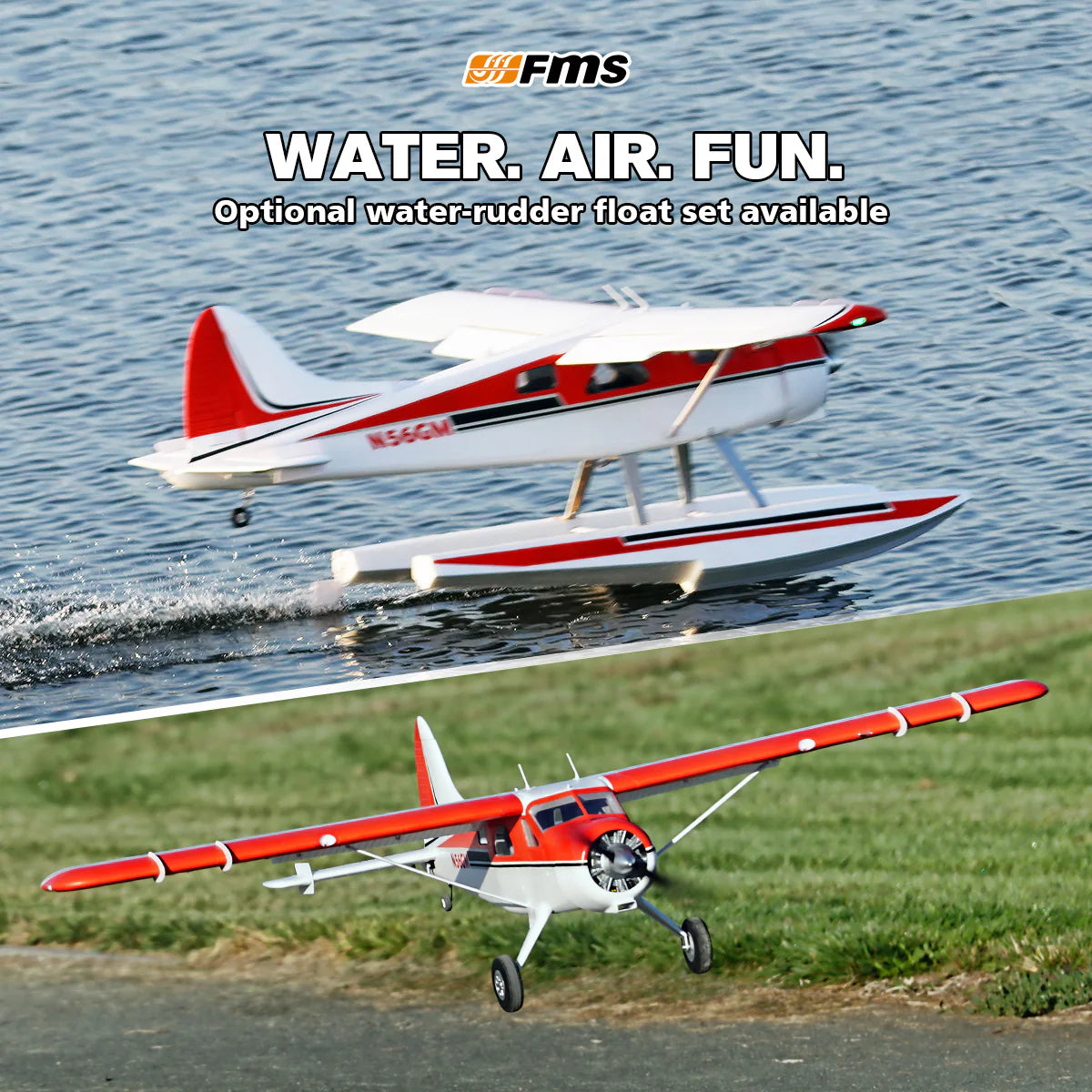 FMS 2000mm (78.7") Beaver V2 Seaplane PNP FMS090P