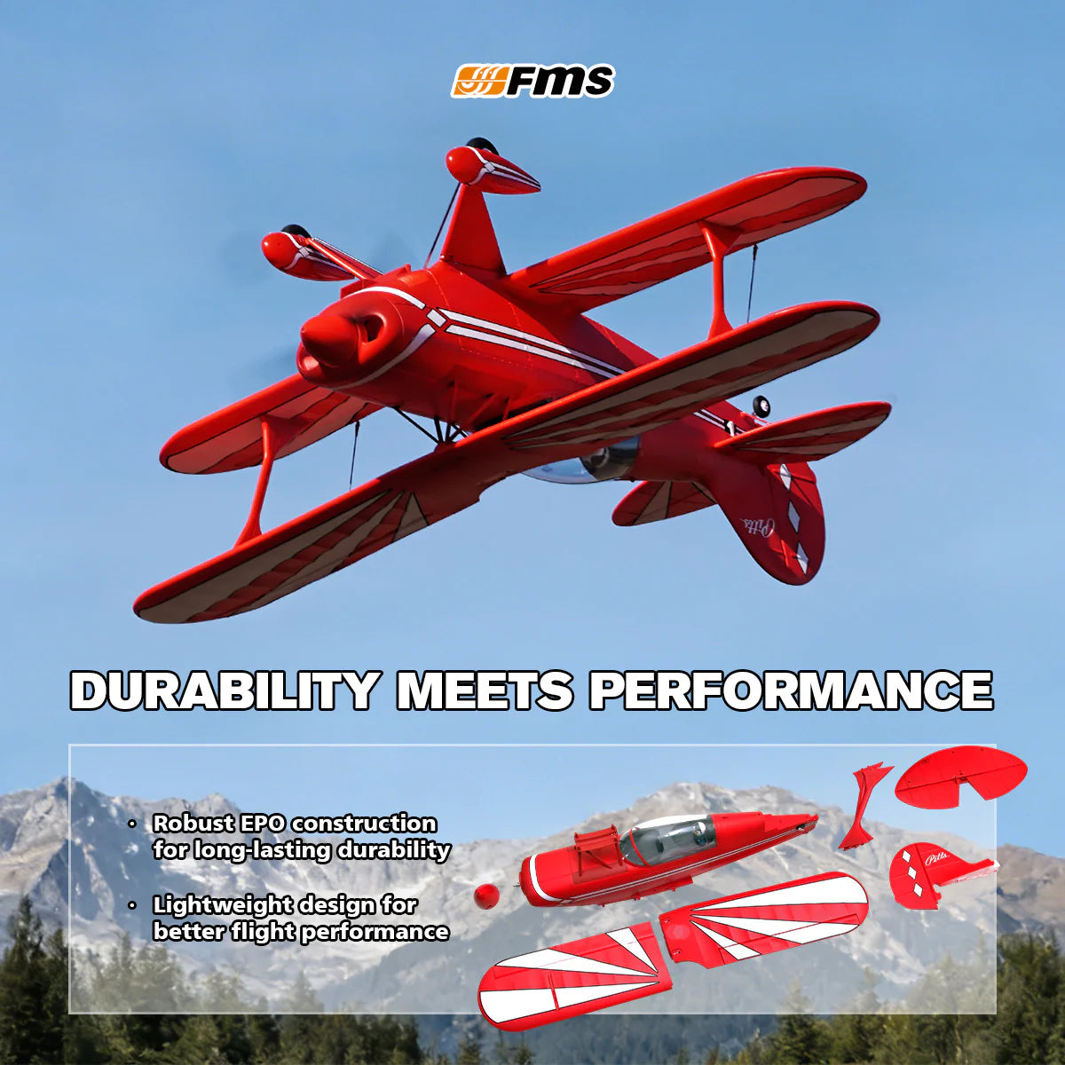 FMS 1400mm Pitts V2 PNP FMS126P