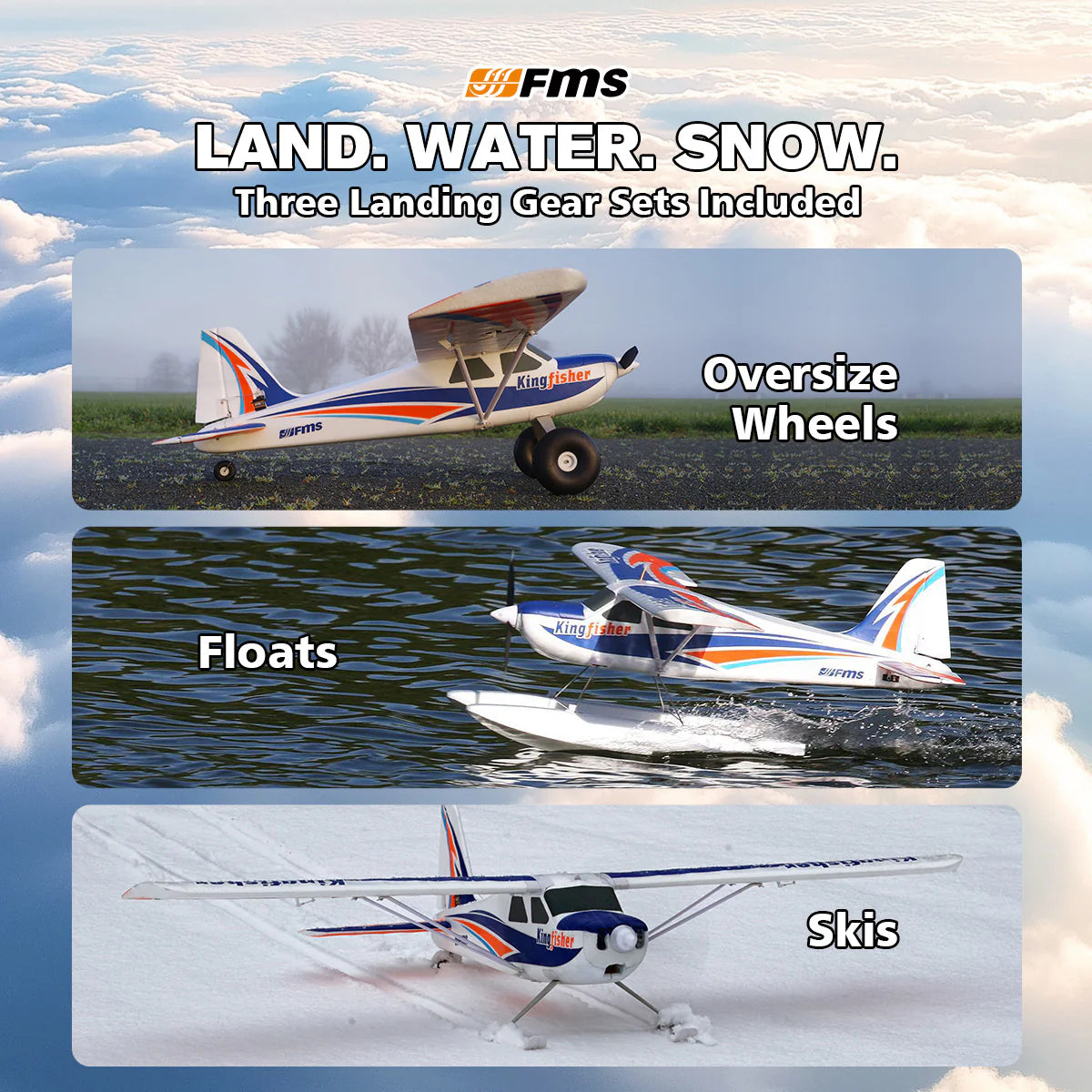 FMS 1400mm Kingfisher w/Reflex V3  FMS103PF