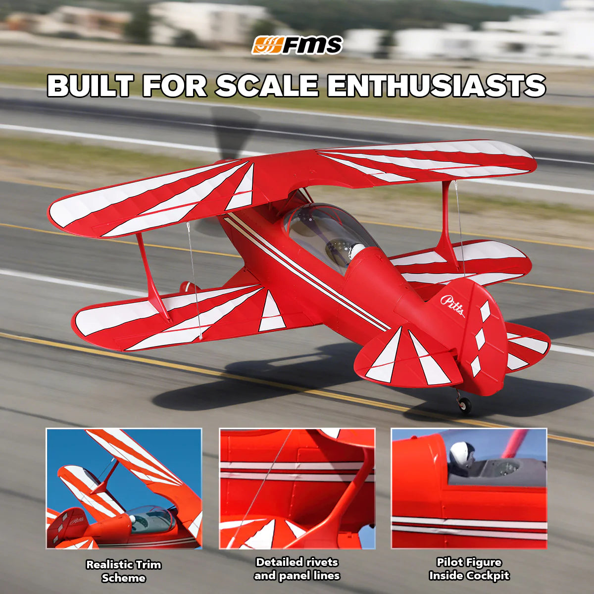FMS 1400mm Pitts V2 PNP FMS126P