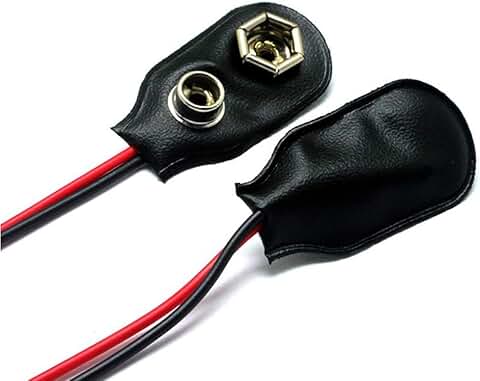 2pcs 9v Battery Cable 6"