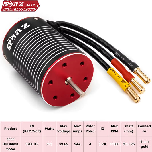 3650 5200KV Brushless motor