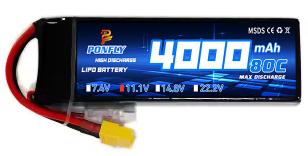 2s 7.4v 4000mah Li-Po Battery