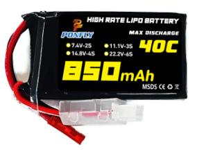 3s 11.1v 850mah Li-Po Battery