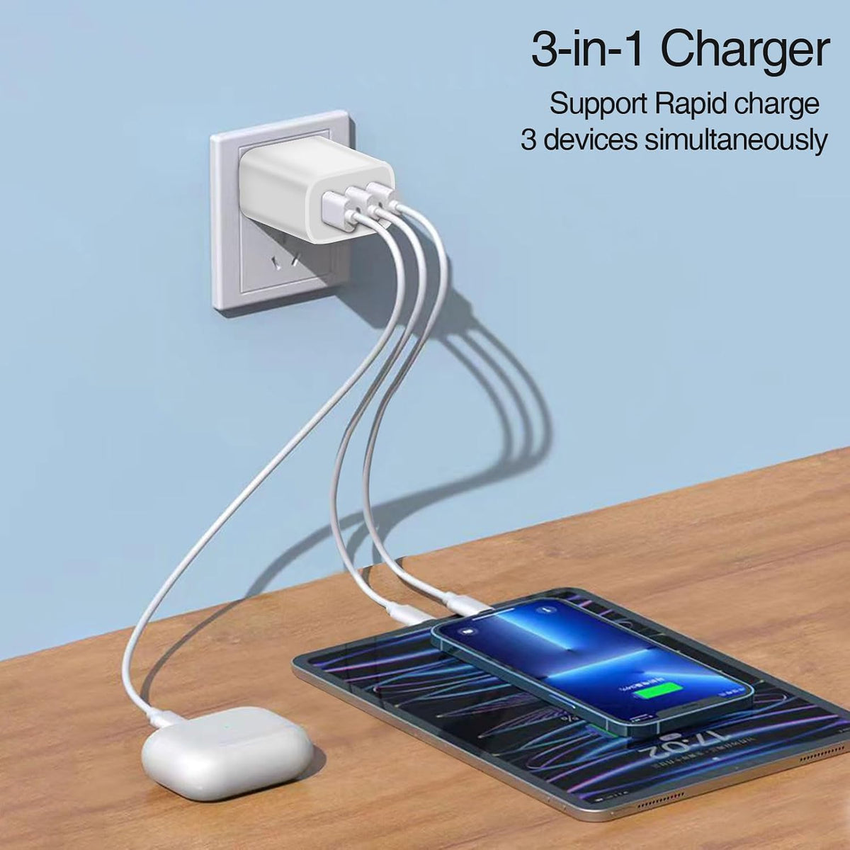 3 port USB Wall Plug