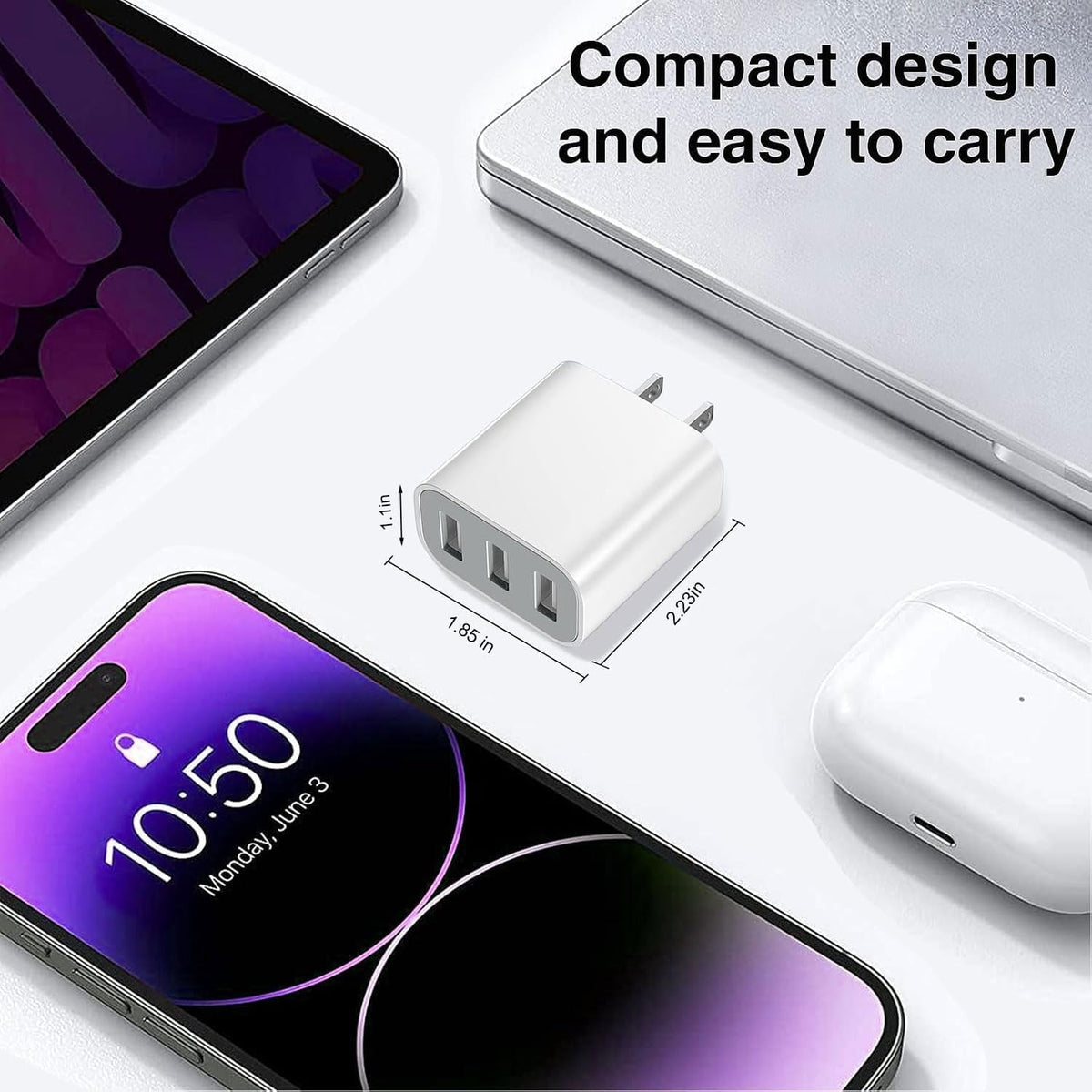 3 port USB Wall Plug