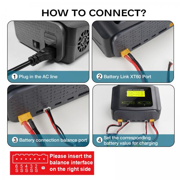 HTRC C6X2 Dual Balance Multi Li-Po Charger