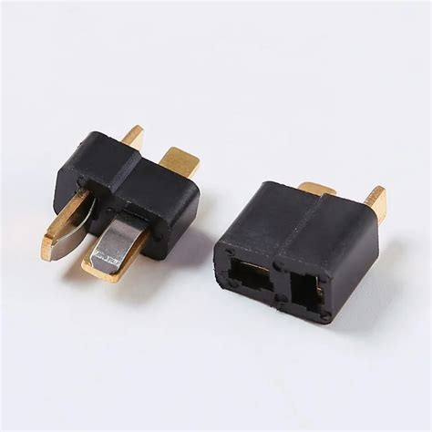 Black T Plug Connector (Deans Stye)  (pair)