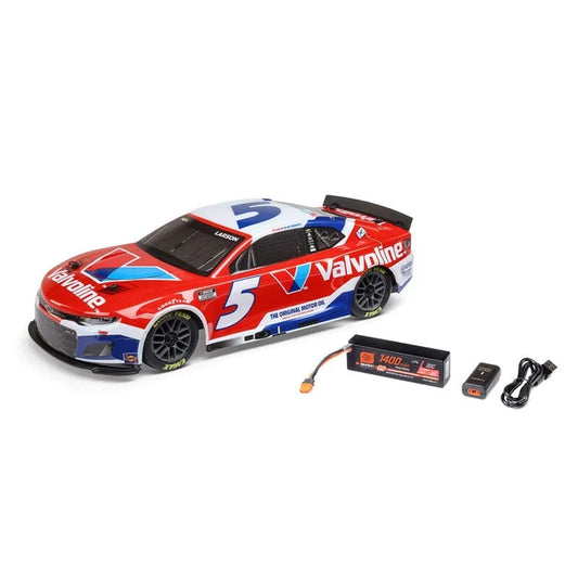 Losi 1/12 NASCAR RC Racecar Kyle Larson No. 5 2025 Valvoline Chevrolet Camaro ZL1 2S AWD RTR Brushed On-Road (B&C Incl.), Red