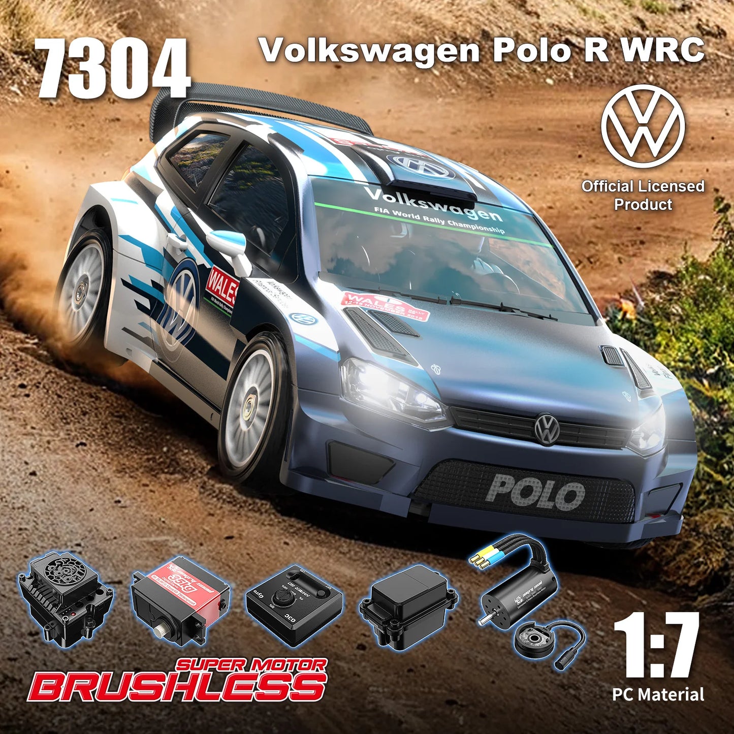 MJX Hyper Go 7304 1/7 Volkswagen Polo R WRC