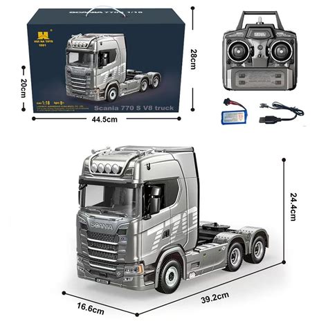 Scania 770S 19ch RTR 1/18 Grey 1501