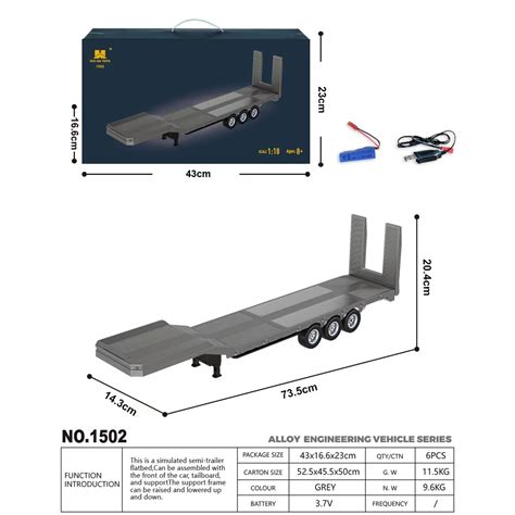 Huina 1502 Flatbed Trailer