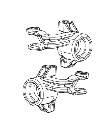 Steering hub carriers and knuckles MJX 7303