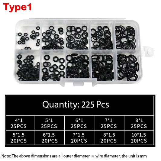 Rubber O Ring Set 225pc set