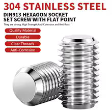 304 Stainless Steel A2-70 Grub Screws 50pcs